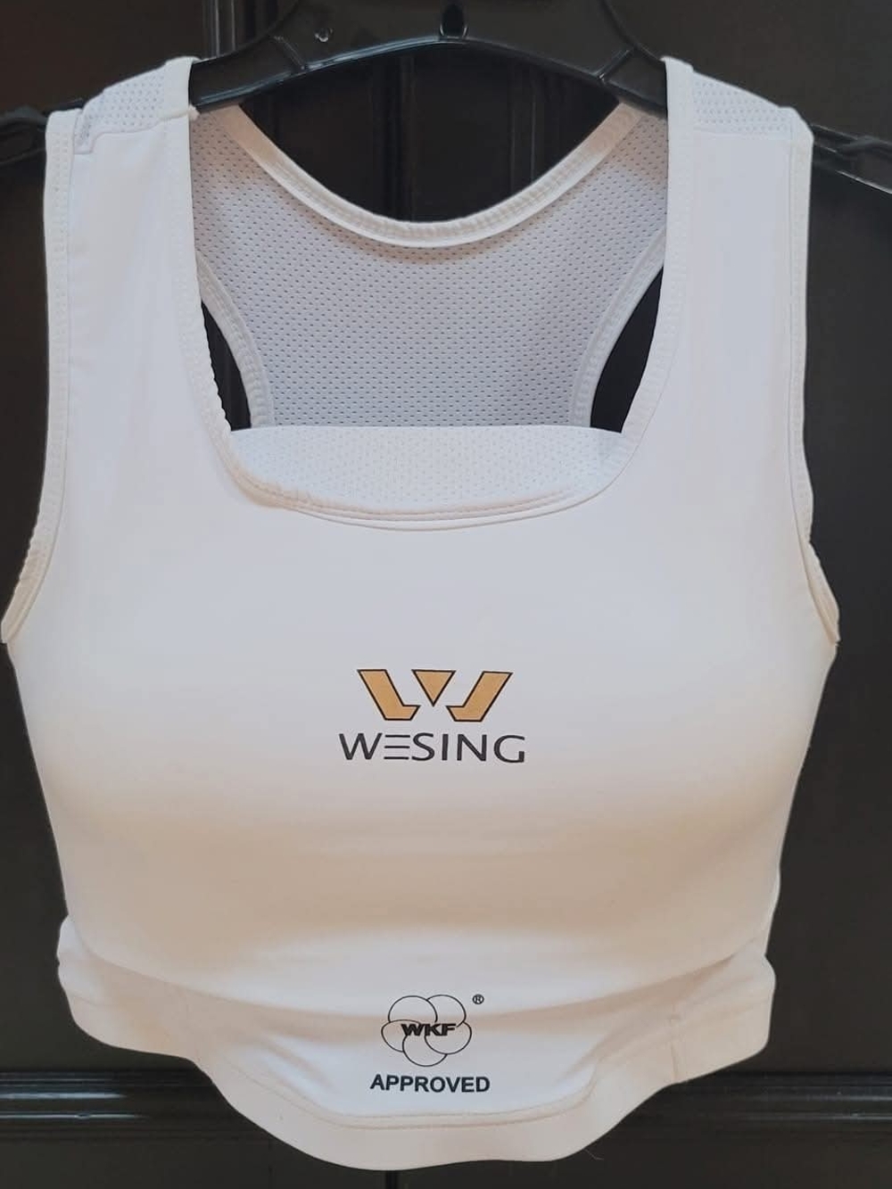 Women's White Protective Sports Crop Top - Picture 9 of 9